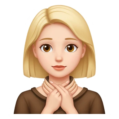 Girl having hands around neck sticker