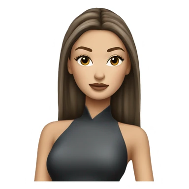 gigi hadid dark hair long dress sticker
