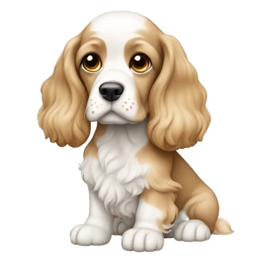 White and tan cocker spainel  sticker