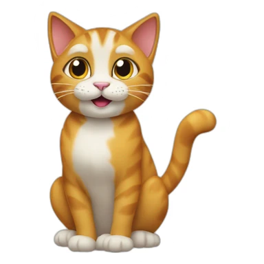 Cat thumps up sticker