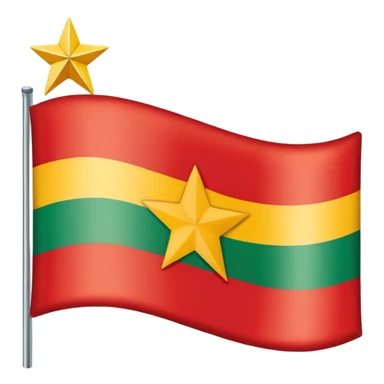 Kurdistan flagged  with one star sticker