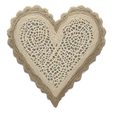 Metal vintage Lace heart humans sticker