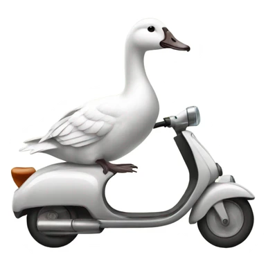 A goose on a scooter sticker