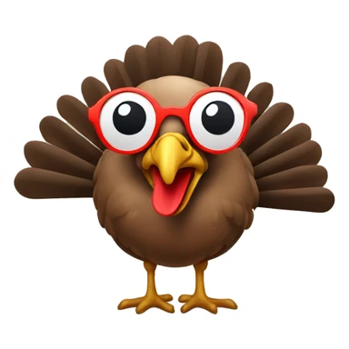 Turkey with sunglasses  sticker