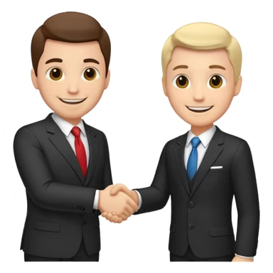 two men in suits shaking hands sticker