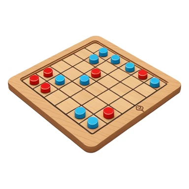 quoridor board game, minimal board and pieces sticker