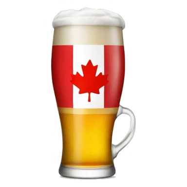 a canada flag beer sticker