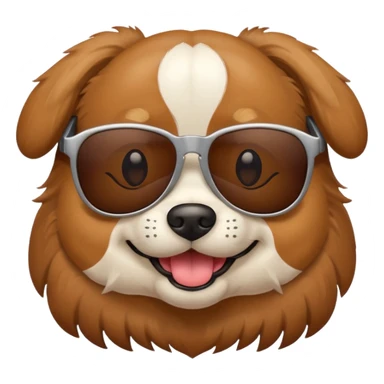 Dog with sun glasses sticker