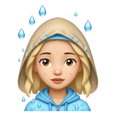 Uborka eső rá esik a lány fejére az uborka sticker