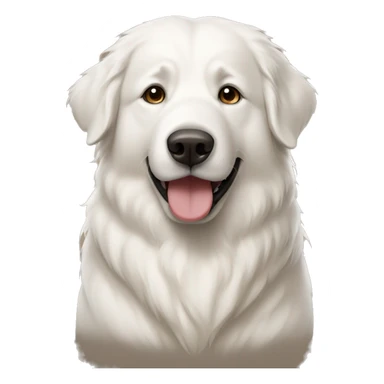 Great Pyrenees with a little brown sticker