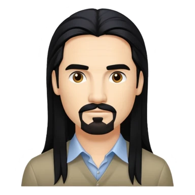 Kevin Richardson with long black hair sticker