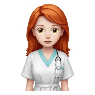 Redhead with ghost hospital  sticker