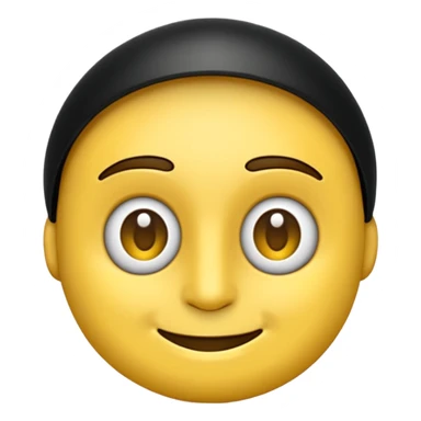 Crea un'emoji di EMON, robottino simpatico, stile cartoon piatto, colori nero, bianco e giallo, espressione felice con sorriso grande, occhi luminosi. PNG trasparente, 128x128 px, chiaro e leggibile.
 sticker