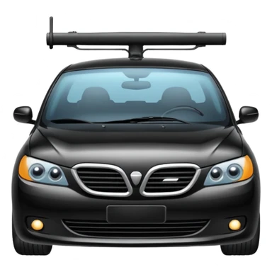 front of a car with a windshield wiper sticker