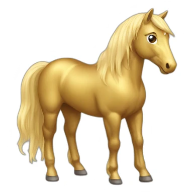 golden horse sticker