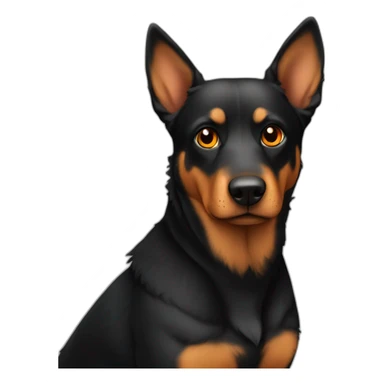 German sherperd black with orange eyes  sticker