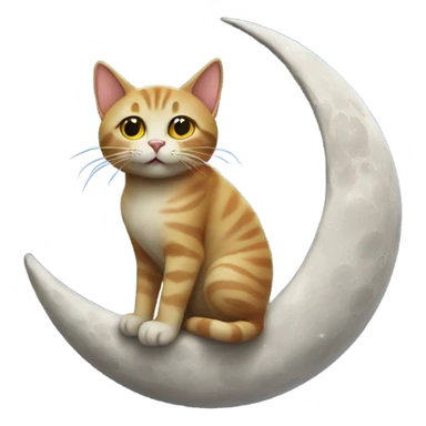 Cat on the moon sticker