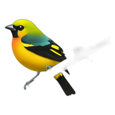 tanager taking a photo sticker