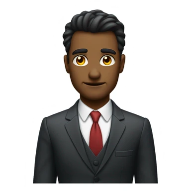 emoji sigma furrowed brow, smirk, suit chiseled jawline sticker