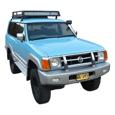 4WD baby blue Nissan patrol gq  sticker