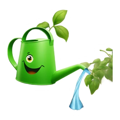 seed on the ground being watered by a watering can sticker