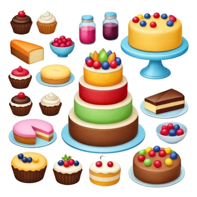 cake baking ingredients sticker