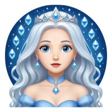 Good Witch of the North from the Wizard of Oz with long white hair, blue eyes, white outfit sticker