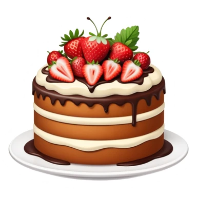 Quiero una torta con muchas fresas y chocolate sticker