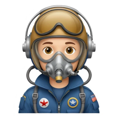 pilot with oxygen mask sticker