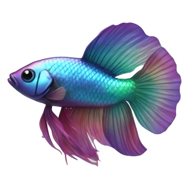 Iridescent beta fish sticker