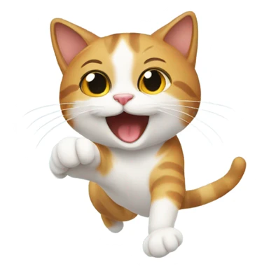 Cat doing flip sticker