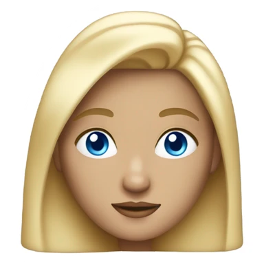 blond queen whit blue eyes whit strait hair sticker