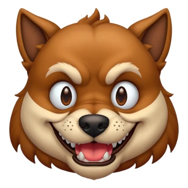 evil smirking dog  sticker