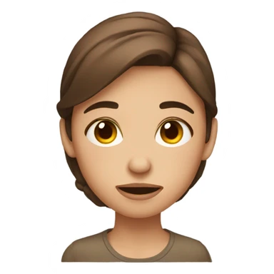 sleepy brown hair girl sticker