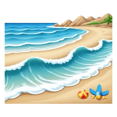 beach with waves sticker