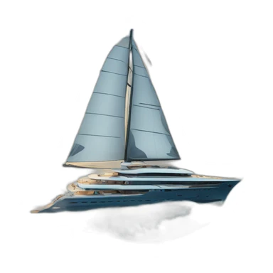 big yatch on sea with big wave  sticker