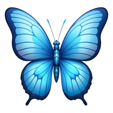 stylized blue butterfly, Detroit Become Human, emoji style sticker