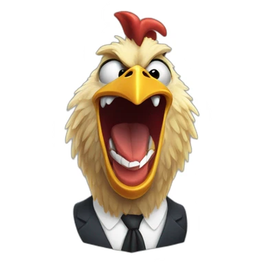 Mauricio macri angry chicken laughing sticker