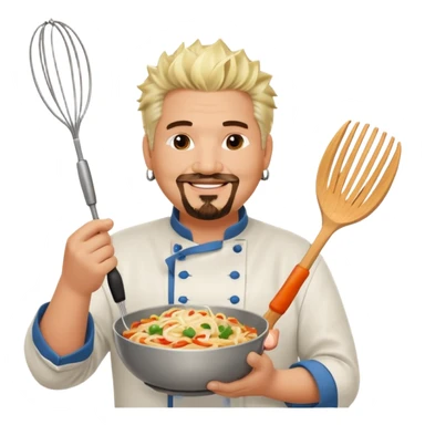 gut fieri chef holding whisk and bowl sticker