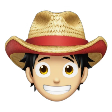 Monkey D Luffy’s straw hat with red band sticker