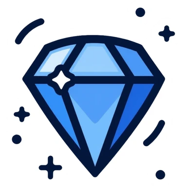 sparkling blue sapphire gem sticker