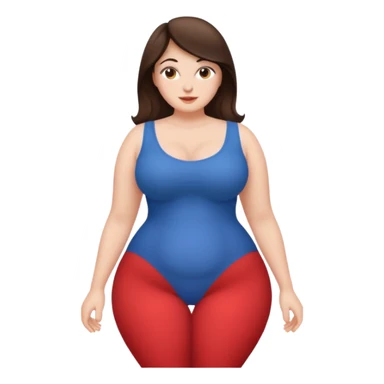 Brunette woman with massive bum sticker