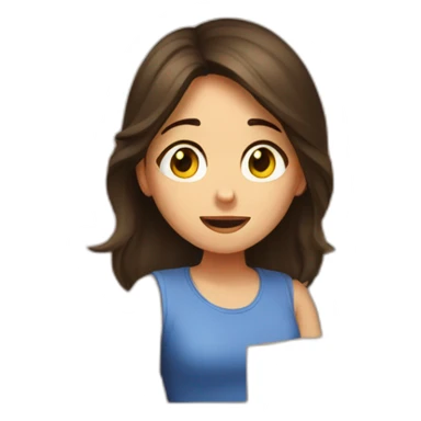 Brunette girl overwhelmed by boxes sticker