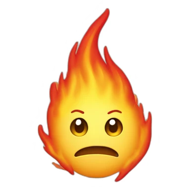 Coeur avec une flamme sticker