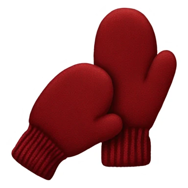 Red mittens. Burgundy.  sticker