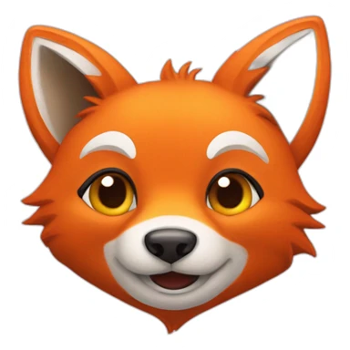 un renard qui fais un coeur sticker