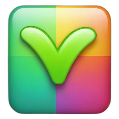 Colorful check mark sticker