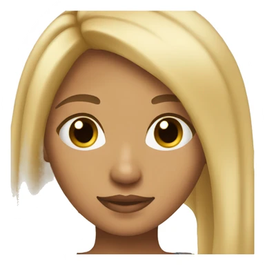 lightskin girl with straight blonde hair sticker