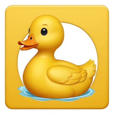 simple yellow duck emoji sticker