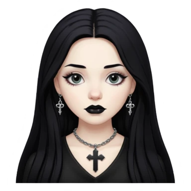 black pink goth cross  sticker